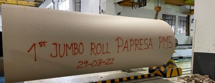 Sucesso em conversão e startup da PM 5 da fabricante de papel espanhola Papresa Sucesso em conversão e startup da PM 5 da fabricante de papel espanhola Papresa