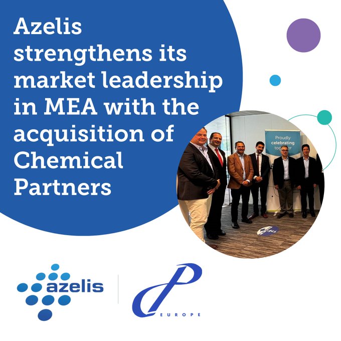 Azelis adquire distribuidora de especialidades químicas Chemical Partners Azelis adquire distribuidora de especialidades químicas Chemical Partners