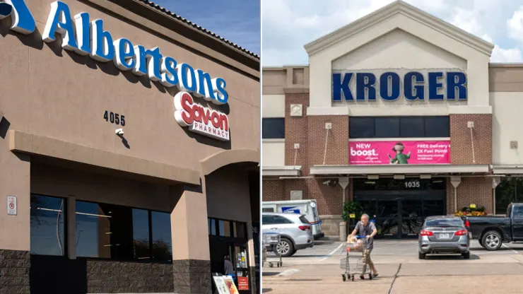 Kroger concorda em comprar a empresa rival Albertsons por US$ 24,6 bilhões Kroger concorda em comprar a empresa rival Albertsons por US$ 24,6 bilhões